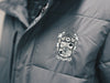 Pioneer Grey Winter Puffer Coat – Warmth & Style with Tonal Crest
