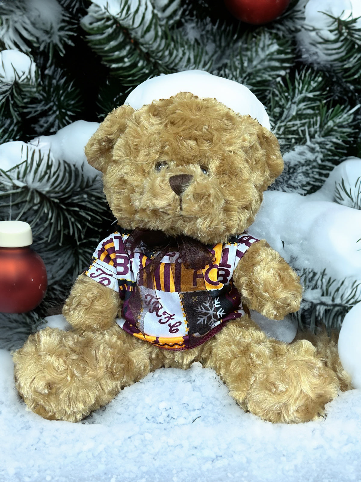 Curley Bear Plush Xmas edition
