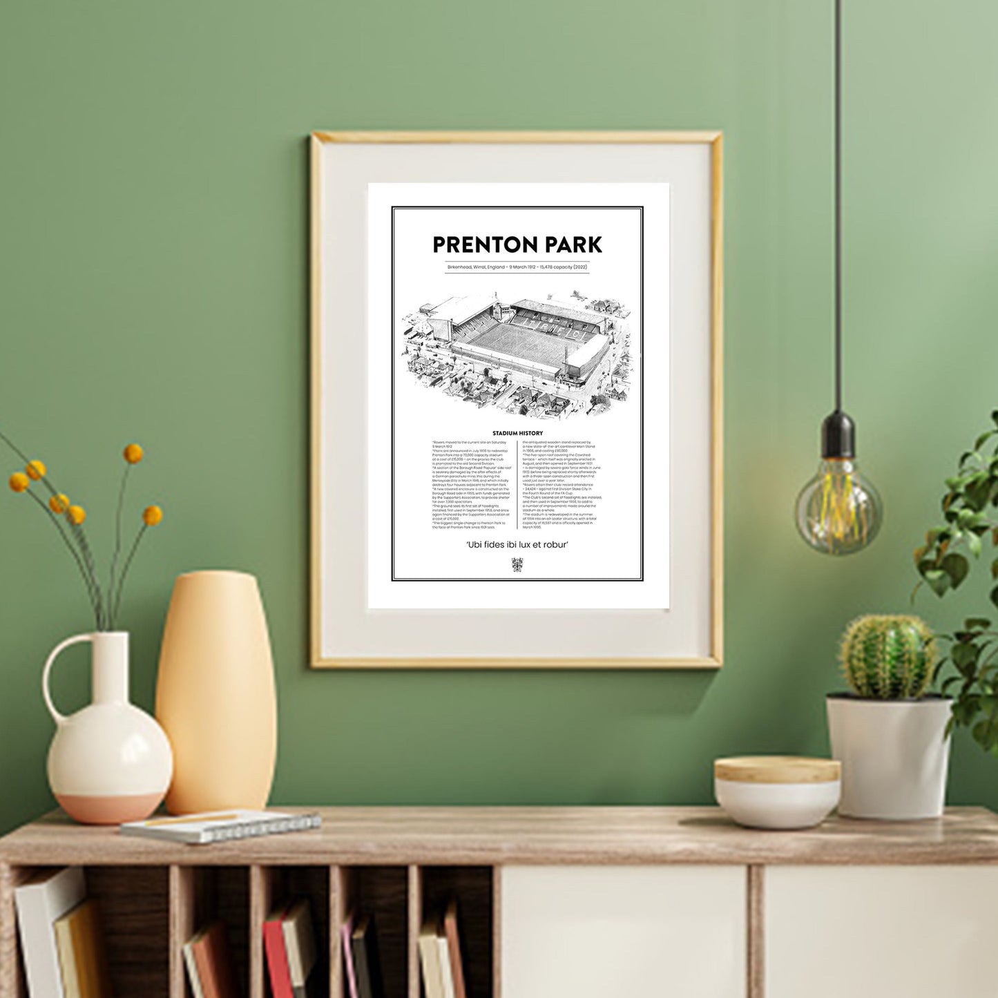 Retro Prenton Park A3 Framed Print