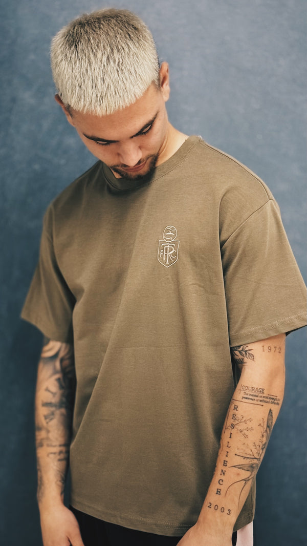 "Elevate – Organic Cotton T-Shirt Khaki | Sustainable & Stylish Comfort 🌱