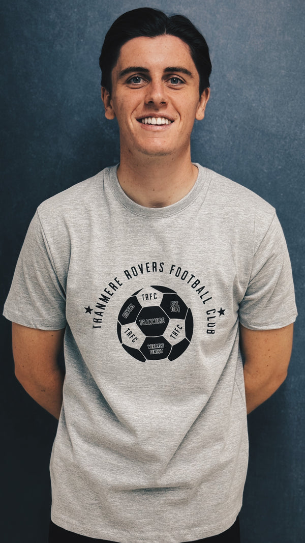 "Dalton T-Shirt – Bold Football Motif | Durable Everyday Style" Grey