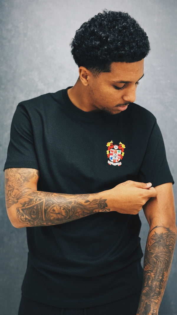 Alamo Waffle T-Shirt – Textured Comfort & Everyday Style Black