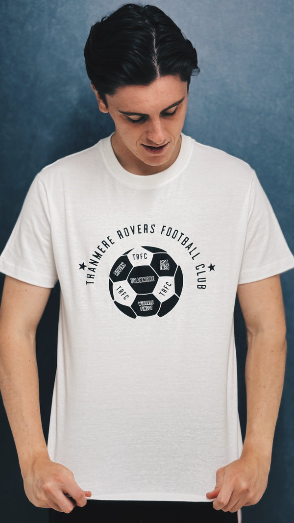 "Dalton T-Shirt – Bold Football Motif | Durable Everyday Style" White