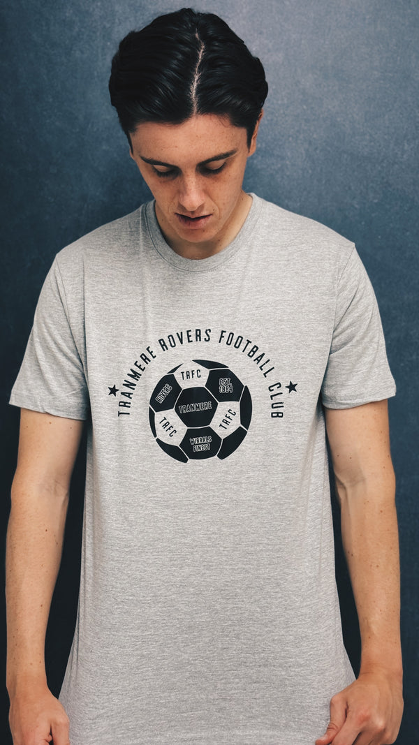 "Dalton T-Shirt – Bold Football Motif | Durable Everyday Style" Grey