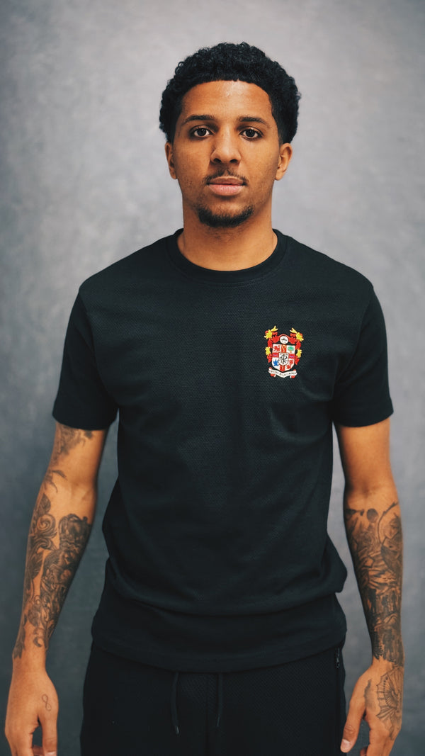 Alamo Waffle T-Shirt – Textured Comfort & Everyday Style Black