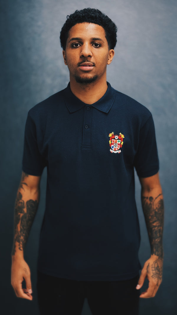 Frenzo Waffle Fabric Polo – Classic Navy Polo Shirt | Smart Casual Style