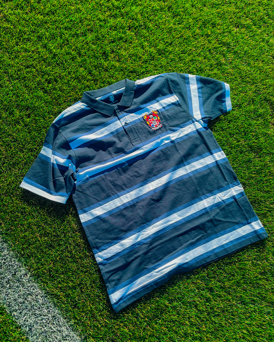 Medwin Polo | Navy & Denim Stripes