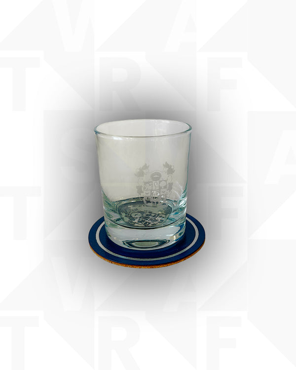 TRFC Whiskey Glass & Coaster Set