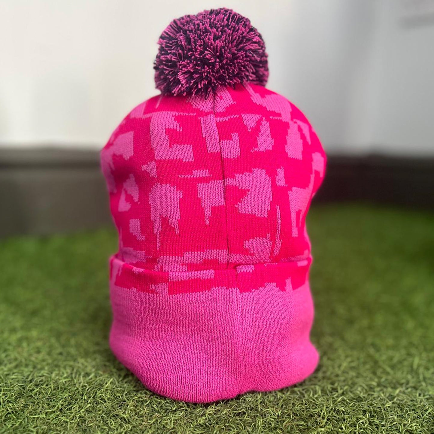 Pink Bobble hat