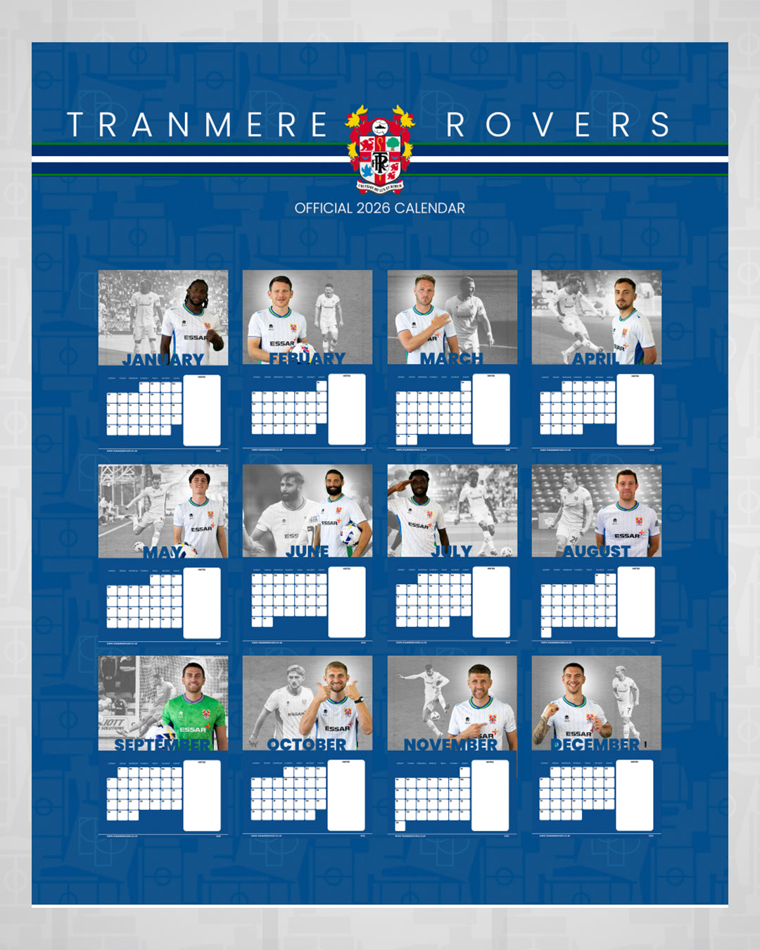 Tranmere Official 2026 Calendar