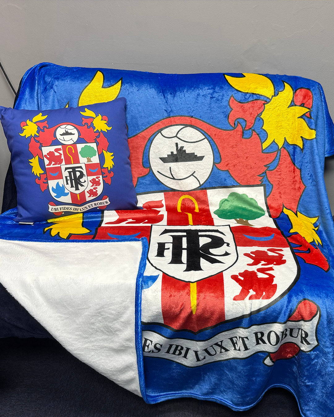 Official TRFC Colour Crested Fleece Blanket