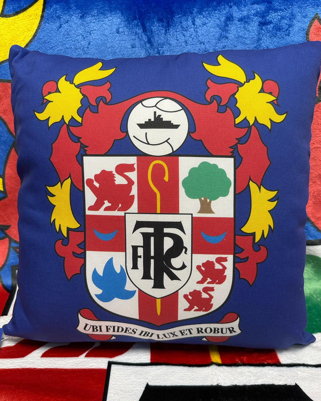 Blue Crest Cushion