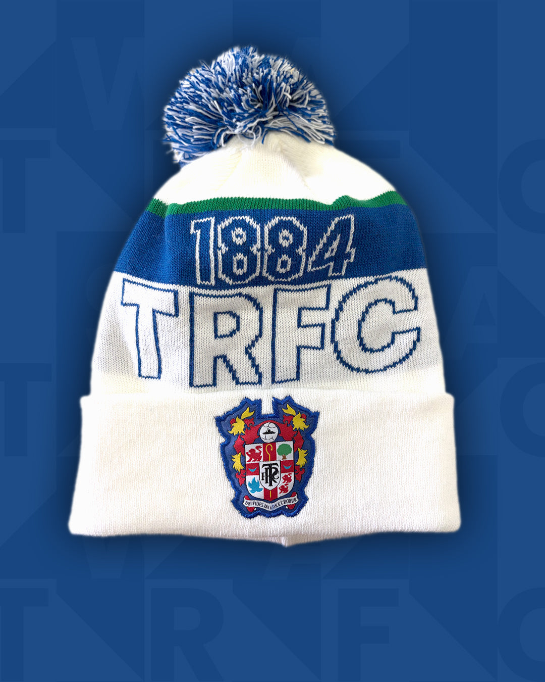 1884 Embroidered Crest Bobble Hat
