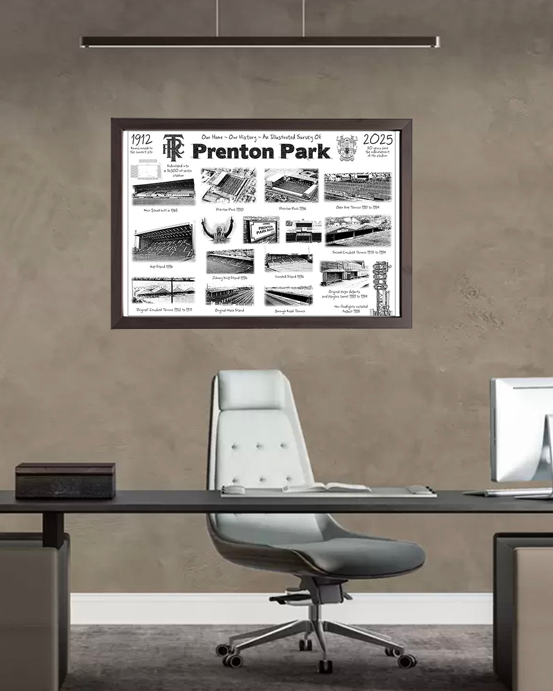 Tranmere Rovers History Illustration | A3 Framed Print