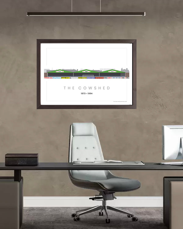 Cowshed Stand 1973-1994 | A3 Framed Print