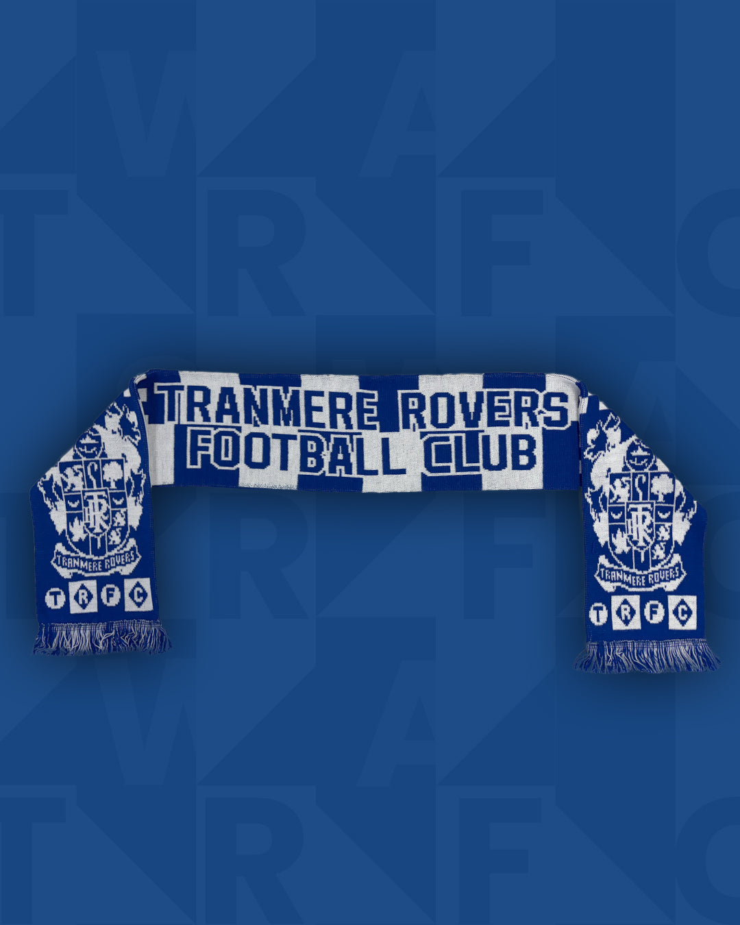 Official Tranmere Rovers New Retro Jacquard Scarf
