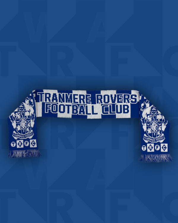 Official Tranmere Rovers New Retro Jacquard Scarf