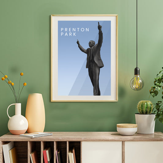 Johnny King Prenton Park | Saunders Abstract Designs A3 Framed Print